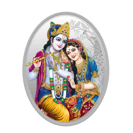 Divinera MMTC PAMP 1 Oz Radha Krishna Silver Coin - Limited Edition